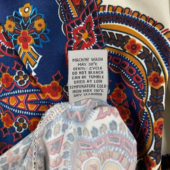 Bailey Blue Dress Women Small White Multi Floral Stretch Strapless A-Line Boho - Picture 7 of 11